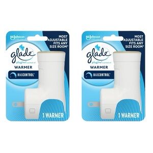 Glade Plug In Air Freshener Warmer Holds Essential Oils Infused White 2 Pack